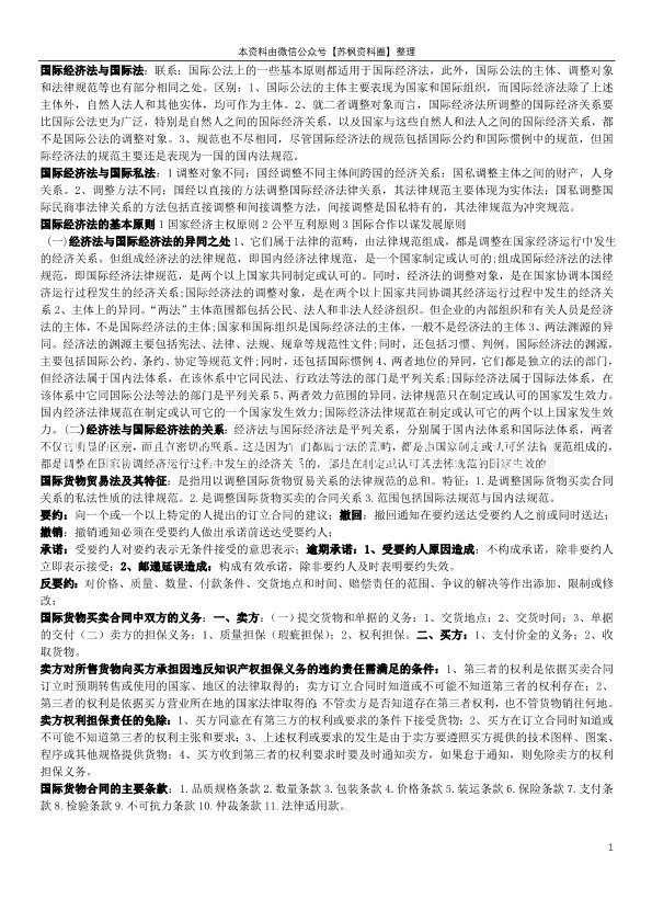 国际经济法